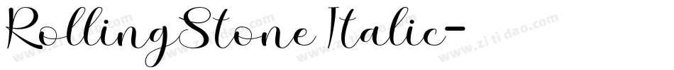 RollingStone Italic字体转换